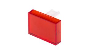 Switch Lens Rectangular Red Polycarbonate SD16